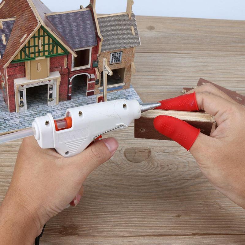 Anti-slip Glue Gun Finger Caps Silicone Finger Cover Protector for High Temperature Resistant Anti-scalding Particles Pitted