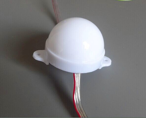 40mm diameter; DC24V; UCS1903 IC; IP68; adresseerbare; 1.44 W (6 LEDs); RGB full kleur; milky cover; IP68 nominale