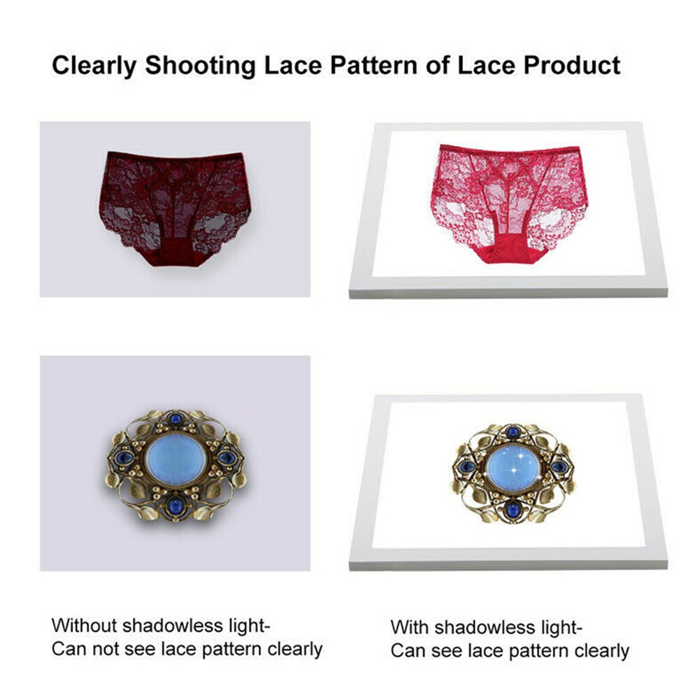 Cojín de fondo de 20 Cm, Panel de luz LED sin sombra, lámpara para fotografía, tablero de acrílico, estudio fotográfico, súper brillante, caja suave de fácil aplicación
