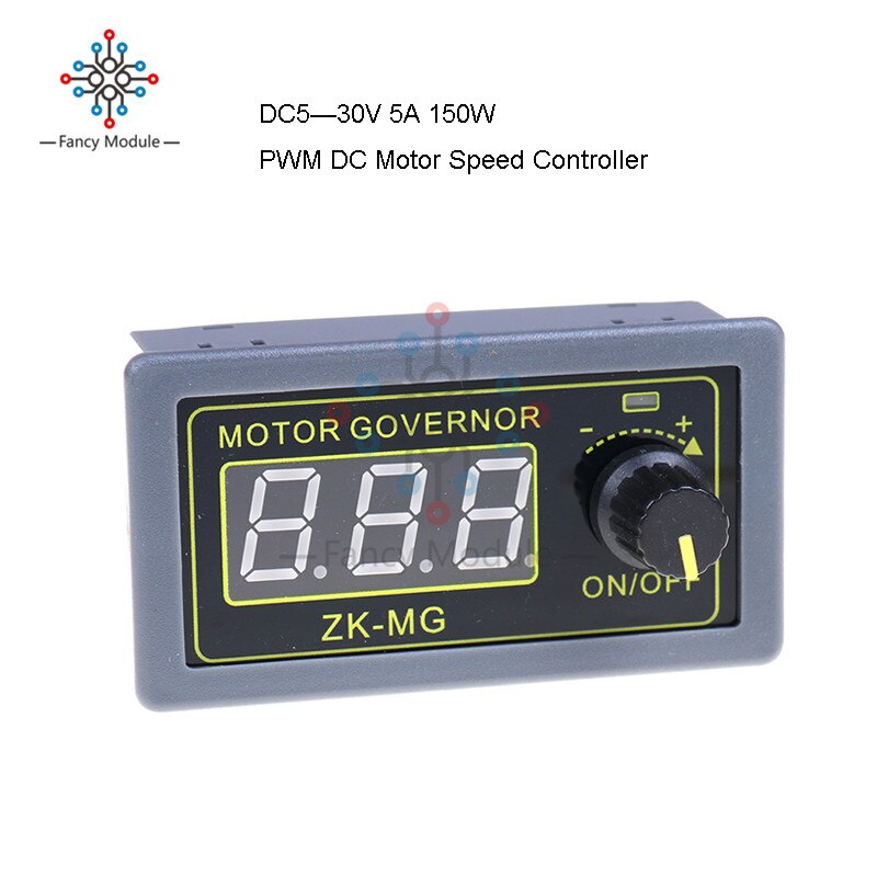 DC Motor Speed Controller 12V DC5-30V 5A 150W Speed Regulator Digital Dncoder Duty Ratio Rrequency PWM Controller