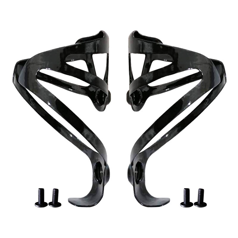 2Pcs Xxx Carbon Bidonhouder Fiets Houders Mtb Road Flessen Bidonhouder Fiets Houder 3K/ud Fiets Fles Houder: gloss back 2pcs