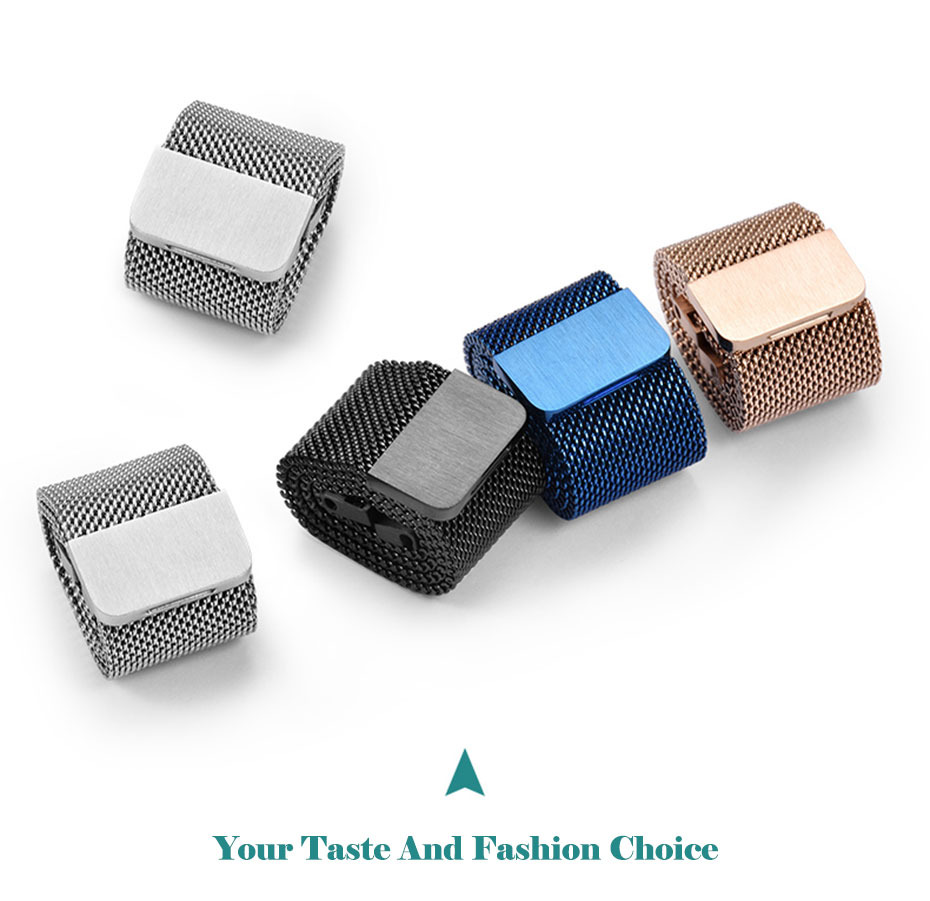 B57 Smartwatch Bracelet Stainless Steel Milanese Loop Watch Band Magnetic Closure Hero Band 3 Wrist Strap Metal Replacement