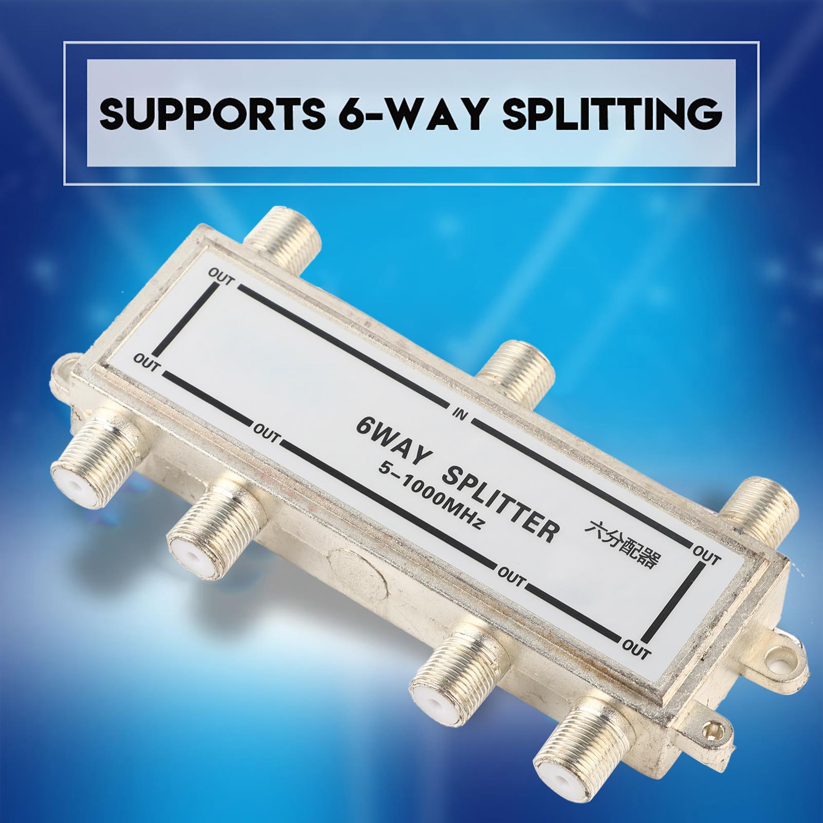 6-Way Coax Splitter 5-1000MHz CATV Antenna Signal Amplifier - Home TV Equipment