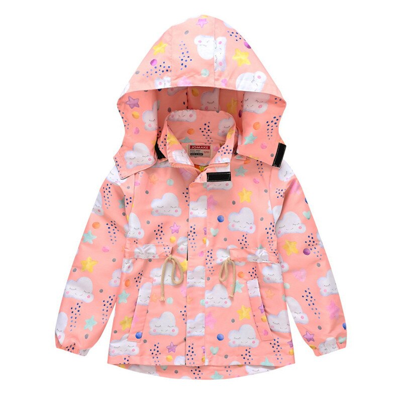 Child Girl Clothing Spring Windbreaker Autumn Jacket for Girls Trench Coat Zipper Cute Kids Outerwear Children Clothes 2-9year: pink / 3T