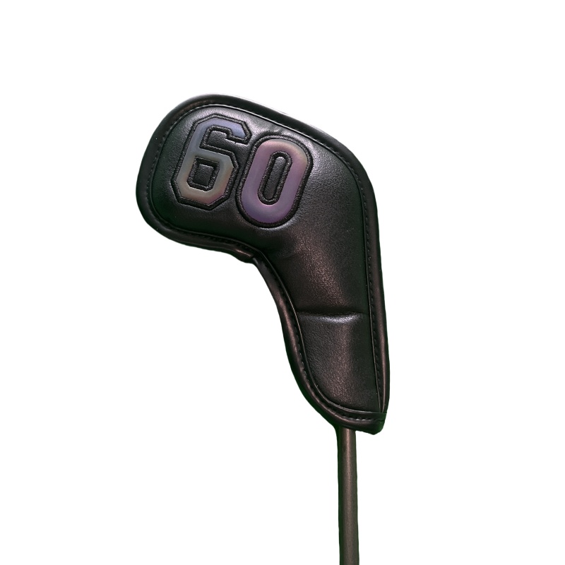 Golf Wedge Head Covers Magneet Close Cover Wiggen Headcovers Nummers 48 50 52 54 56 58 60 Graden Wit/zwart Golf Iron Cover: Donkergrijs