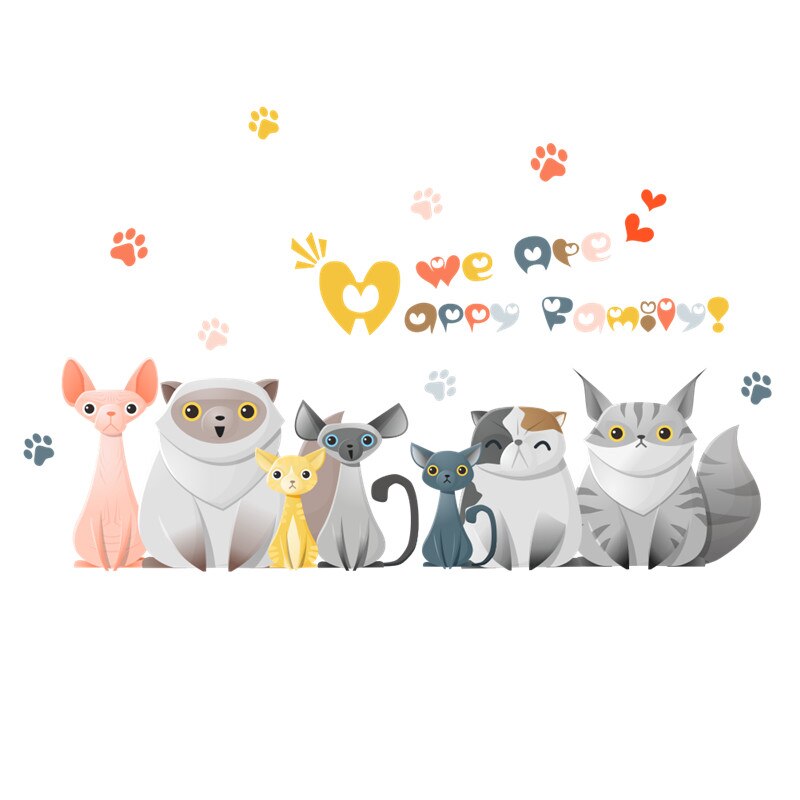 Cartoon Monkey Wall Stickers Children Mural Decals for Kids Rooms Baby Bedroom Wardrobe Door Decoration: 281