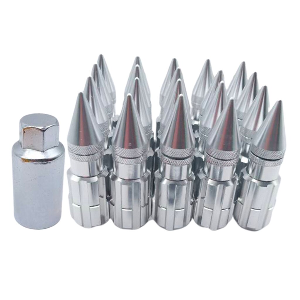 M12X1.5 JDM Cone Cap Wheel Lug Nuts + Key 24mmx79m... Grandado
