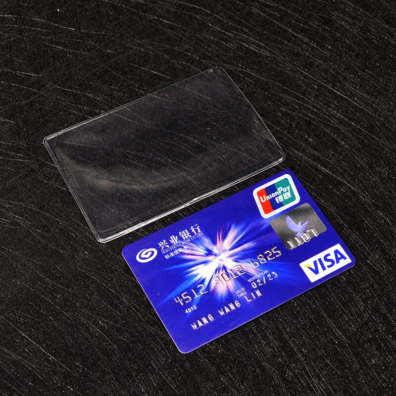 Vandtæt gennemsigtigt pvc kortdæksel silikone plastik kortholder etui til at beskytte kreditkort porte carte bank id kort ærme