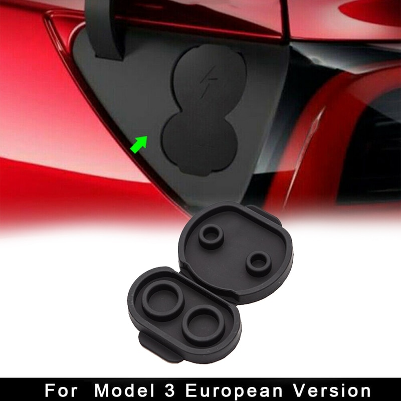 Silicone Charging Port Waterproof Dustproof Protective Cover for Tesla Model 3 Model Y-Eur Version