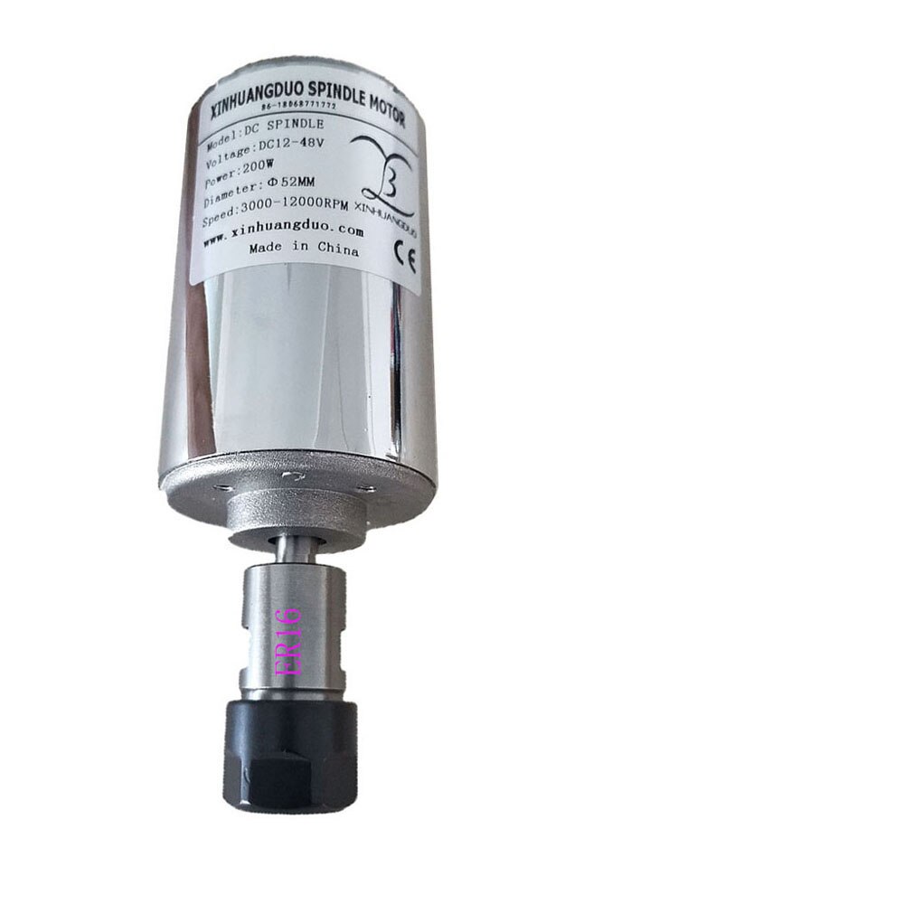 48V 200W/300W/400W/500W Spindel Graveermachine Spindel Motor Air-koeling Spindel Dc Motor Cnc Graveermachine ER11 Of ER16: 200W ER16 Spindle