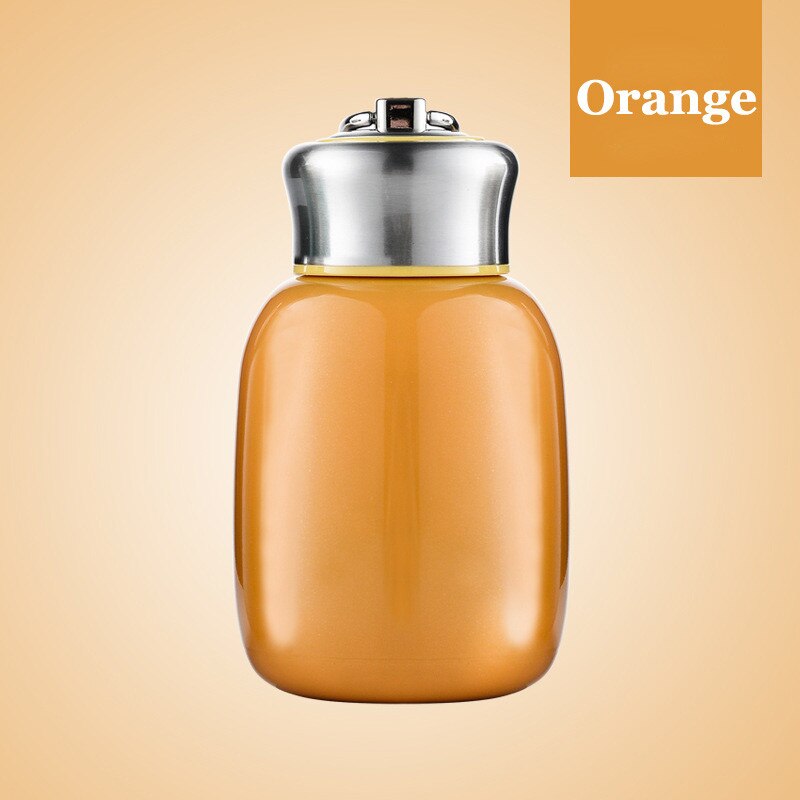 200 Ml/280 Ml Mini Leuke Koffie Thermosflessen Thermos Rvs Reizen Water Drinken Fles Thermosflessen Cups en Mokken: 200ML / Oranje