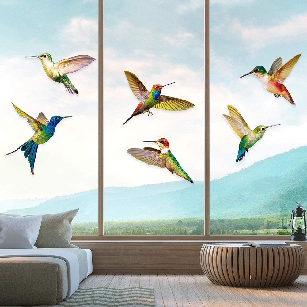 6 Pcs Hummingbird Window Clings Window Decor Decal... – Grandado