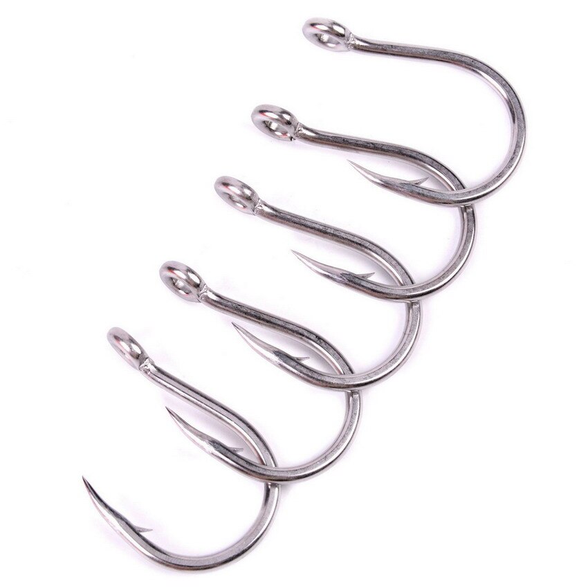 100pcs Saltwater Fishing Hook JIGGING HOOK 1/0#-13/0# Model Stainless Steel Fishhook Made In Taiwan Jig Fishing Hooks Carp Hooks