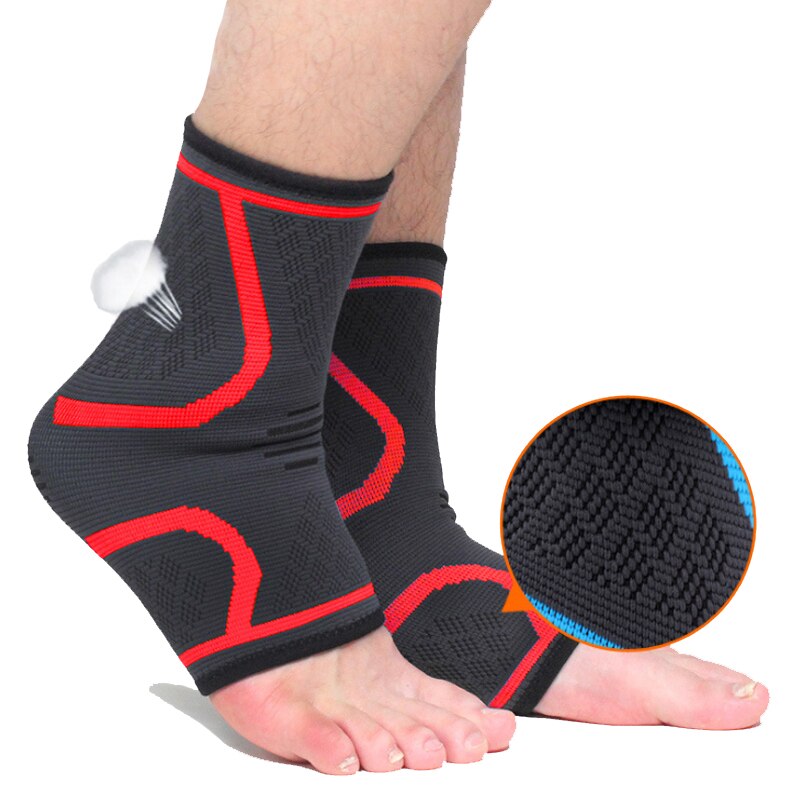 1 Paar Enkel Ondersteuning Compressie Pad Vrouwen Gym Fitness Nylon Elastische Ondersteuning Voet Bandjes Protector Voetbal Enkelbrace