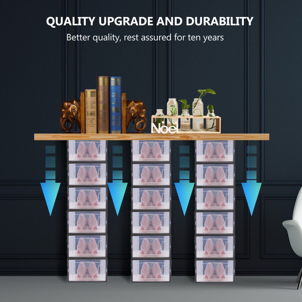 1pc Household Shoes Storage Box Thickened Shoe Box Clamshell Shoe Box