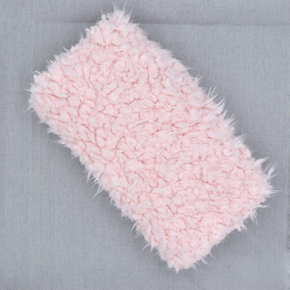 -né bébé doux fausse fourrure photographie accessoire couverture infantile dormir Swaddle couvertures: pink