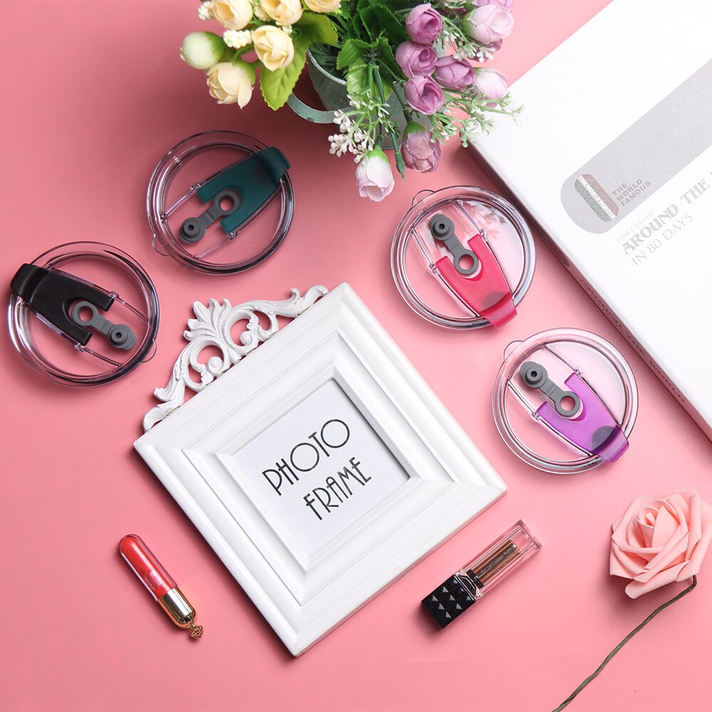 Splash Spill Proof And Plain Plastic Lid Sealing Bottle Cover 20oz 30oz For Yeti Rambler, RTIC, Most 30 Ounces Tumblers