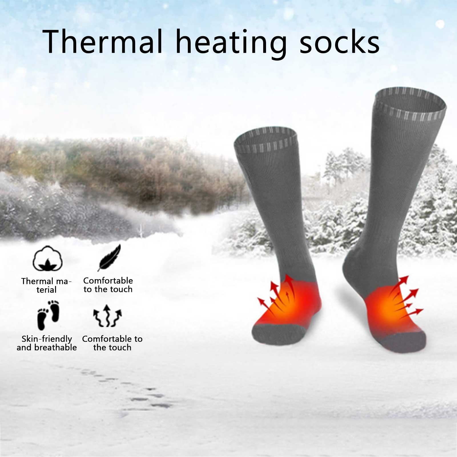 Electric Heated Socks Heating Sock Breathable Comfortable Electric Feet