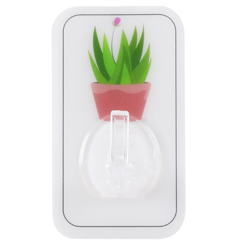 1PC Cactus wall hook Strong Self Adhesive Colorful Flower Wall Hooks Hanger Kitchen Bathroom Sticker Racks Hook