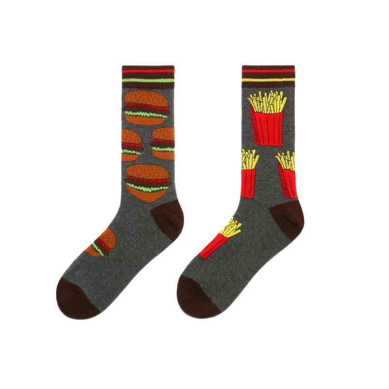 Calcetines alegres de algodón para hombre, medias coloridas de skateboard, divertidas, hip hop, de punto, yin y yang, informales: 9