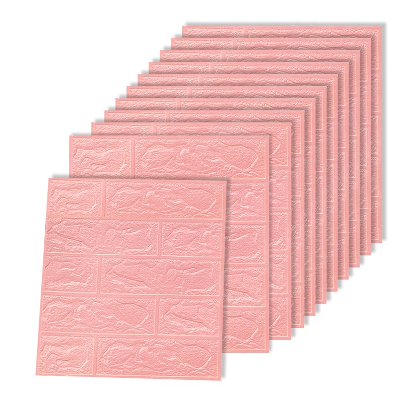 3D driedimensionale muurstickers zelfklevend behang anti-collision decoratieve stickers 10st: GRIJS