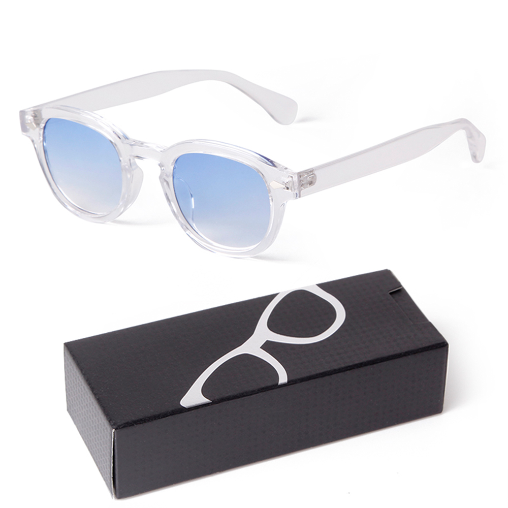 Farbverlauf Blau Kleine Runde Sonnenbrille für Frauen Männer Jahrgang Schildkröte Quadrat Sonnenbrille Lunettes De Soleil