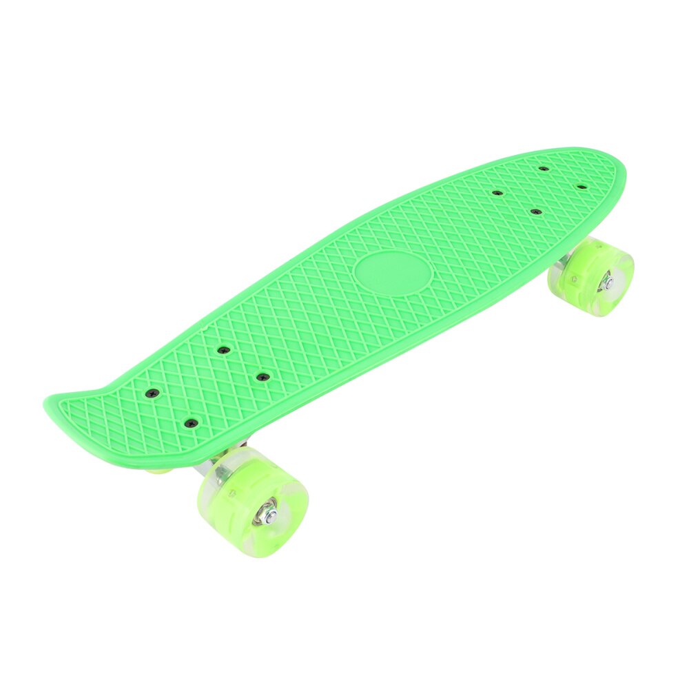 1Pc Four-Wheeled Scooter Flashing Wheel Skateboard Street Dancing Skateboard for Outdoor (Blue): Green