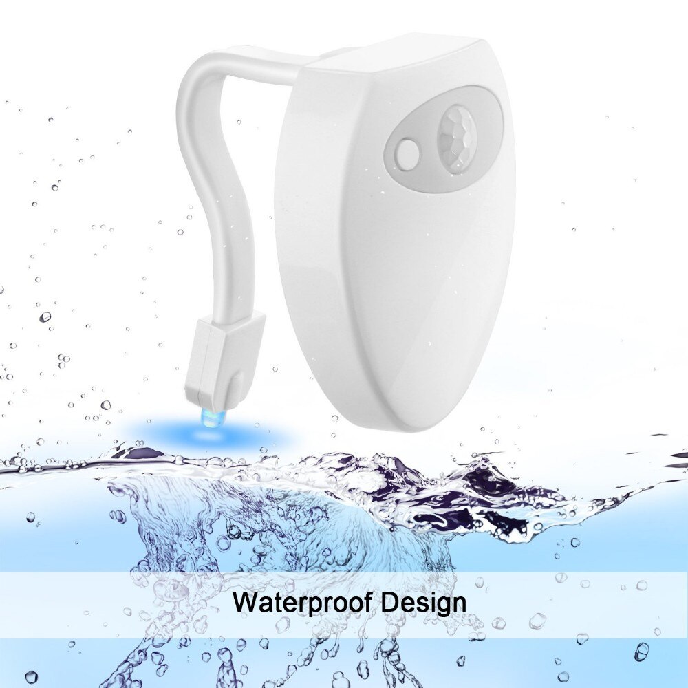USB Rechargerable Motion Sensor Toilet Light WC Lamp USB Backlight For Toilet Bowl 8 Light Colors Toilet Seat Light Sensor