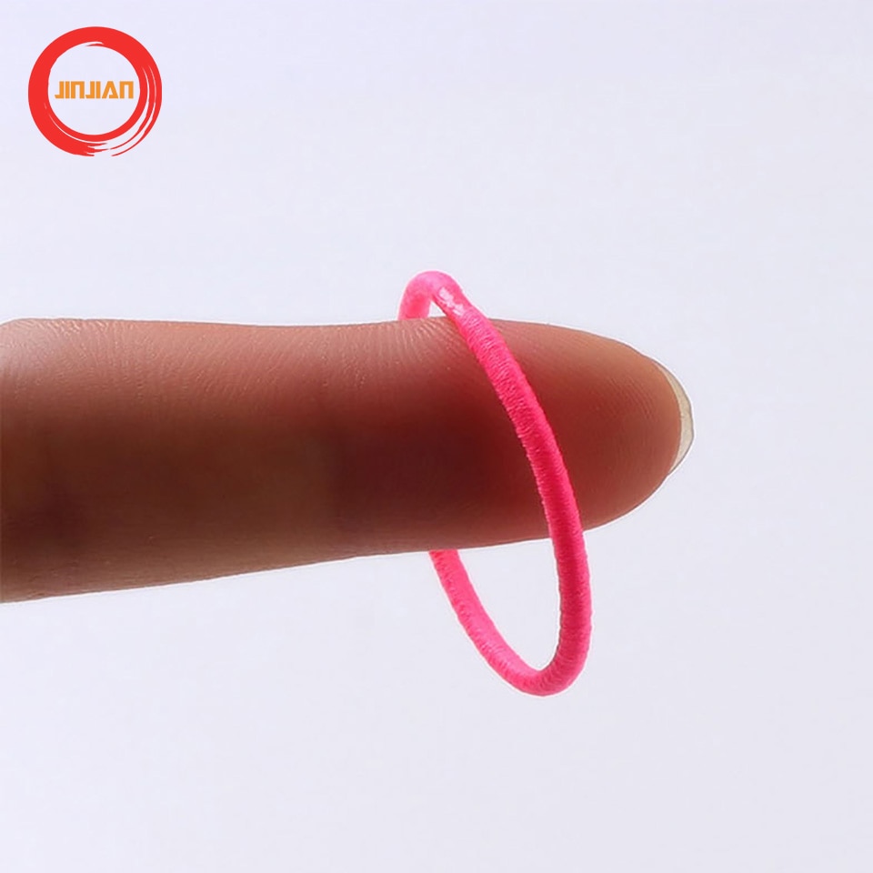 10 stks/zak Zuid-koreaanse kinderen haar accessoires vinger dikke doet geen pijn de kleine ring rubber band baby girl haar touw