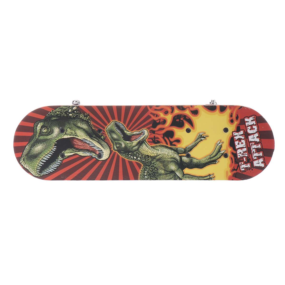 17 Inch Double Rocker Children Kids Skateboard Teenagers Beginnner Four-wheel Wooden Skate Board: dinosaur
