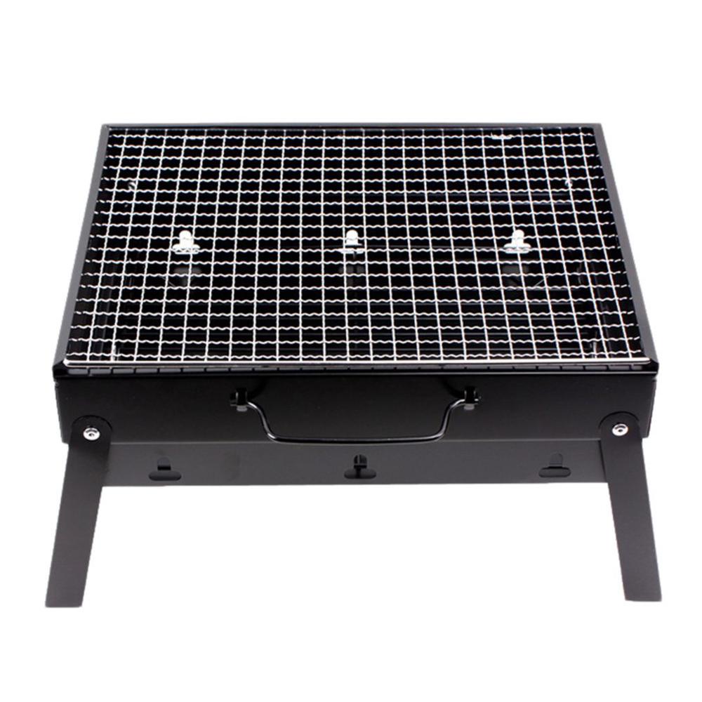 Parrilla de barbacoa portátil ultraligera de acero inoxidable plegable y de fácil almacenamiento para Camping y fogata: 22x43x29