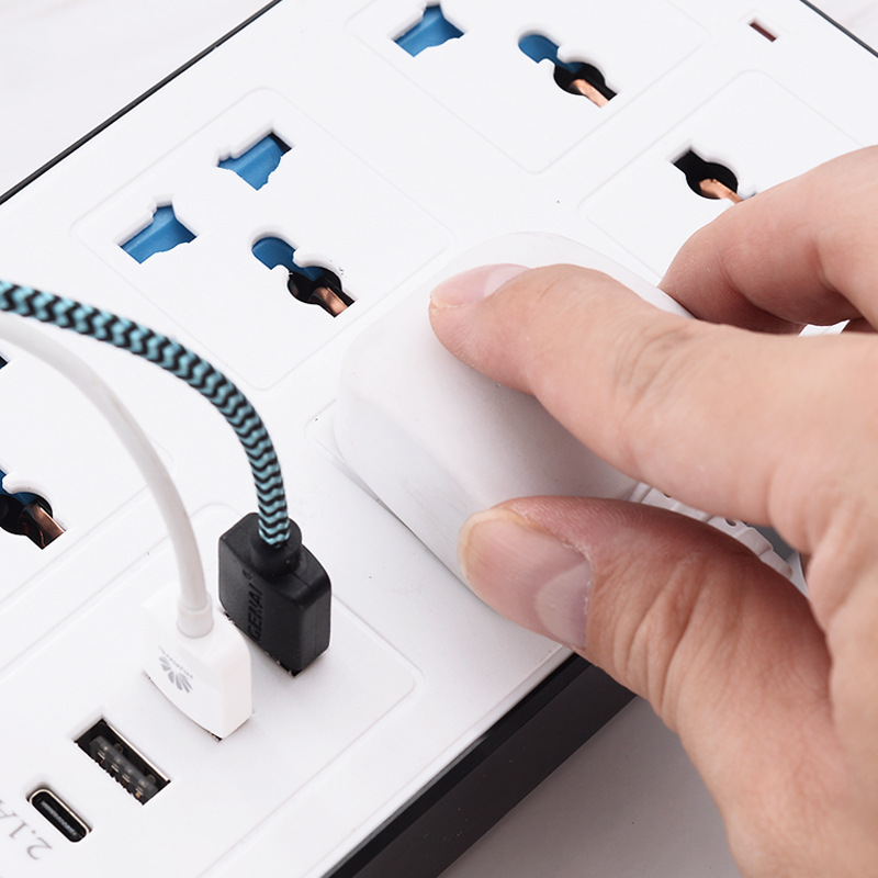 Universalstik til strøm, eu, usa, uk, strømskinne med 1.8m forlængerledninger, ac, type c, usb-port, opladning, stikkontakt