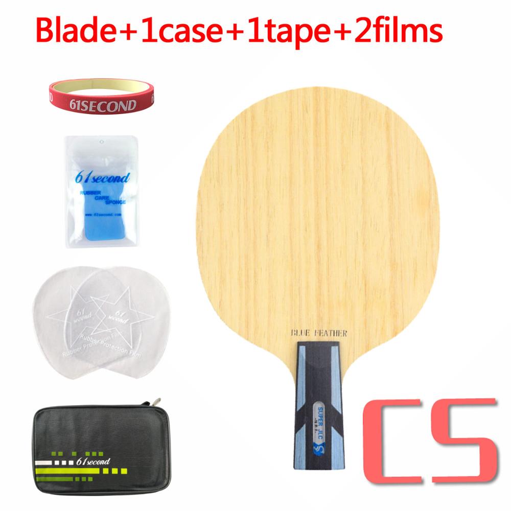 Sword Blue Feather Table Tennis Racket Super Fiber Jlc Ping Pong Blade: CS with F 1 case