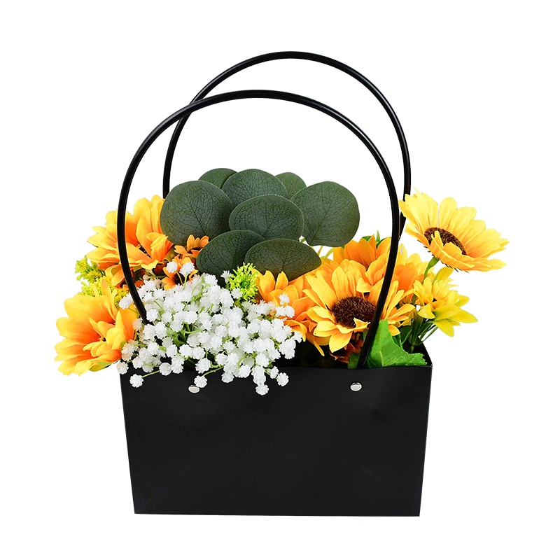 Tragbare Blume Box Wasserdichte Papier Handtasche Verpackung Tasche Hochzeit Rose Party Box Verpackung Für Süßigkeiten Kuchen Geburtstag