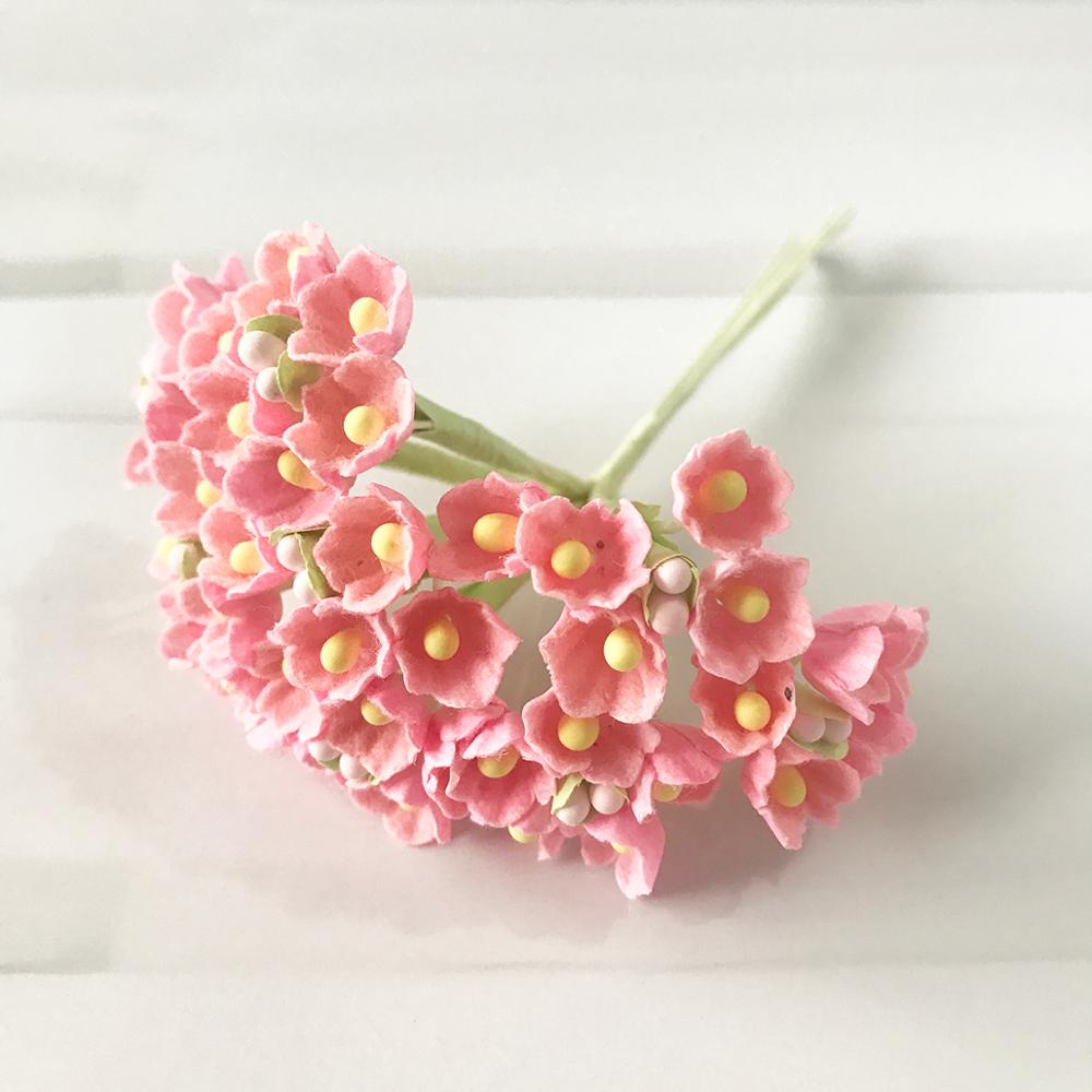 8 Stuks/40 Heads 1 Cm Mini Papieren Bloemen Rozen Boeket Kunstmatige Bloem Goedkope Bruiloft Decoratie Voor Scrapbooking Diy flores: 14
