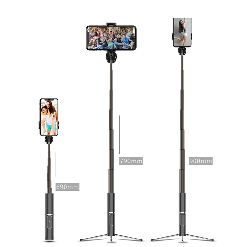 Multifunctional Wireless Bluetooth Mobile Phone Selfie Stick Integrated Concealed Tripod Telescopic Selfie Stand