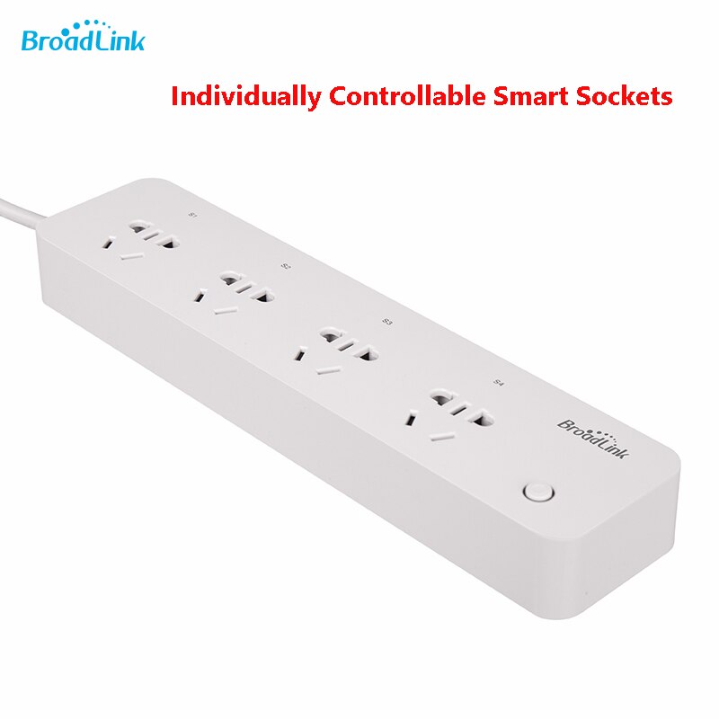 Broadlink MP1 Smart Home Power Plug WIFI Socket Strip WiFi Timing Plug Power Strip 4 Ports Individual Wireless Remote Control