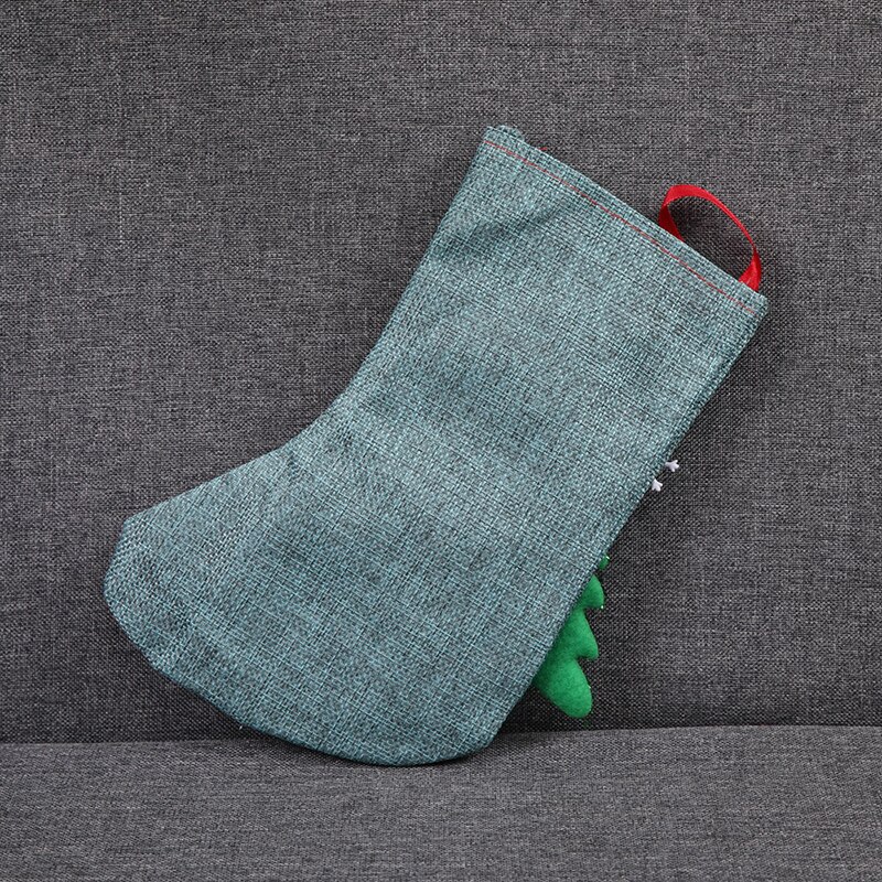 Dulce árbol de Navidad Calcetines rojo verde ligero bolsa chimenea árbol decorativo lindo adorable bolsa de