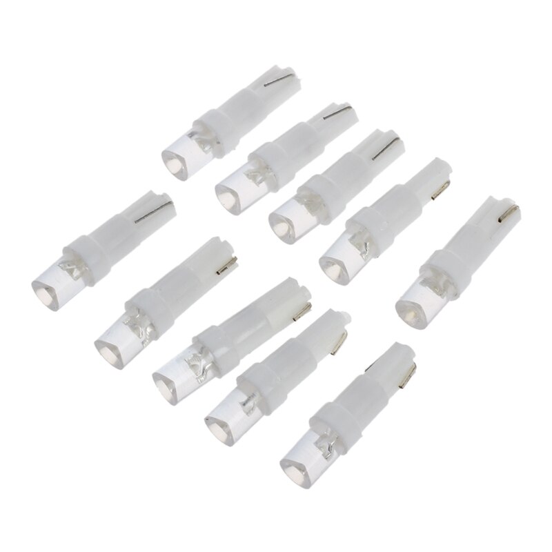 10 X 1 LED Bulb Light For Car Interior T5 2721 12V White &amp; 10 X DC 12V LED Red Bulb Dashboard T5 Lamp For Automotive