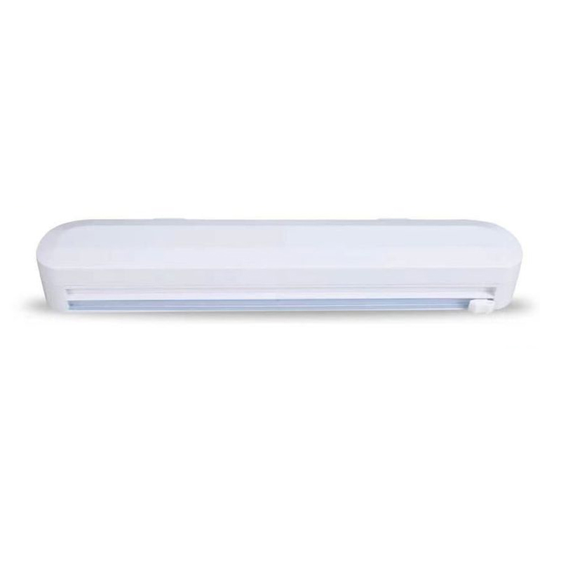 Food Wrap Dispenser Cutter Kitchen Accessories Foil Cling Film Wrap Dispenser Plastic Sharp Cutter Storage Food Preservation: With plastic wrap