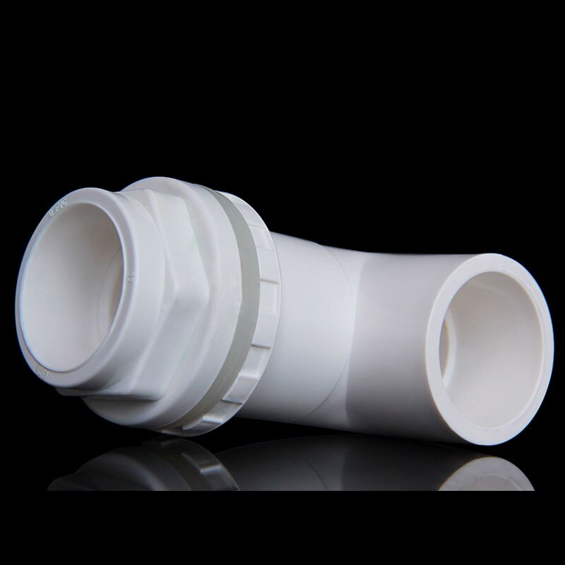 Conector de mampara de codo de Acuario, juntas de tubería de 90 grados, PVC, 20-50mm, accesorio de drenaje de salida de estanque de peces