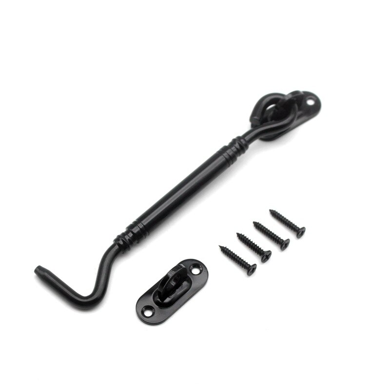 4/6/8 Inch Stainless Steel Hook Lock Sliding Door Universal Buckle Lock Cabin Barn Hook Door Latch Lock Hook Window Catch Hook