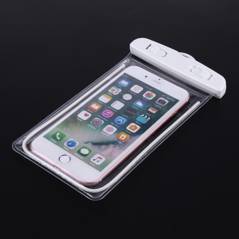 Bolsas de natación bolsa impermeable con bolsa subacuática luminosa funda de teléfono para iphone 6 6s 7 universal todos los modelos 3,5 pulgadas-6 pulgadas
