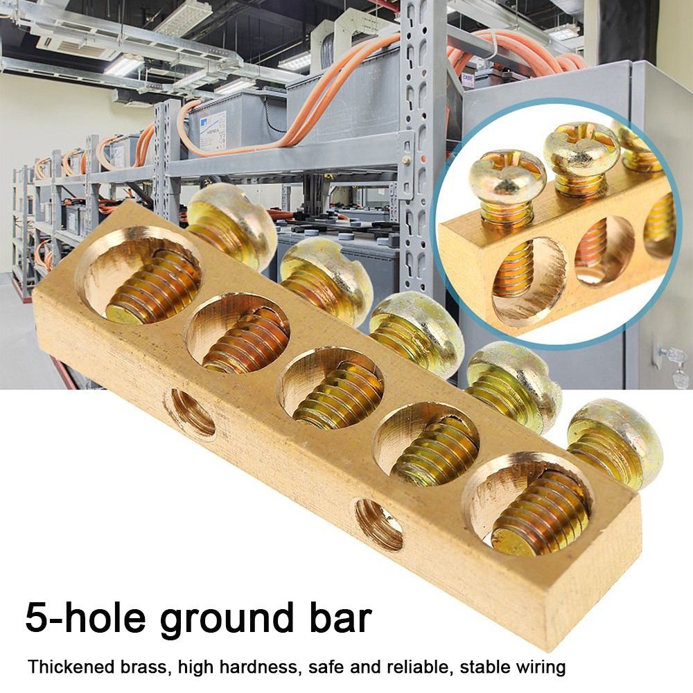 Copper Wire Connector Multi-specification With Hole Screw Brass Connection Row Zero Ground Terminal Electrical