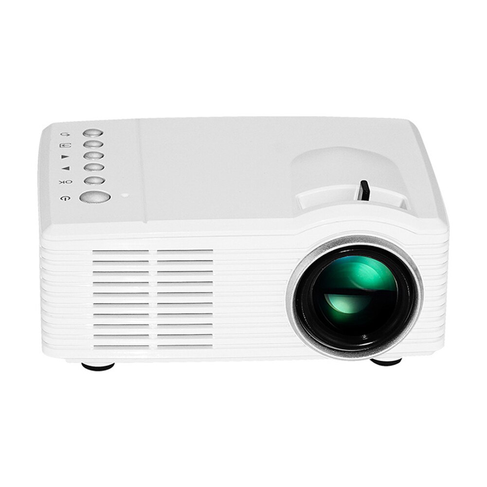 4K HD 3D Mini Smart Projector DLP D-TV AV USB TF Home Theater Cinema GK99: White No battery EU