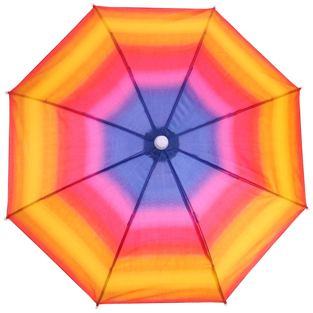 12 arten Angeln Regenschirm Hut Kappe Anti-Regen Headwear Freisprecheinrichtung Kopf Regenschirm Anti-Sonne Hut Erwachsene Liefert Cappello impermeabile: H  55cm
