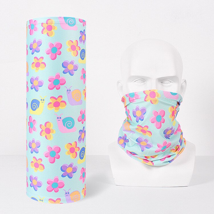 Hommes femmes foulards glace soie multifonctionnel bandana bandeau anneau cou écharpe dessins animés sans couture tubulaire magique visage: 16