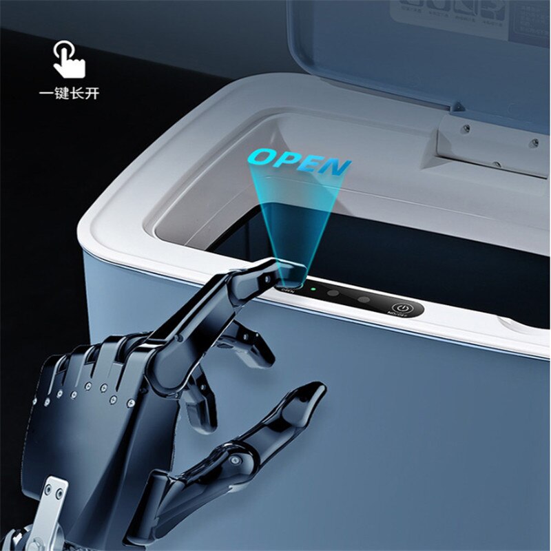 Intelligent Induction Trash Can with Lid Fully Automatic Induction Electric Home Large Trash Can