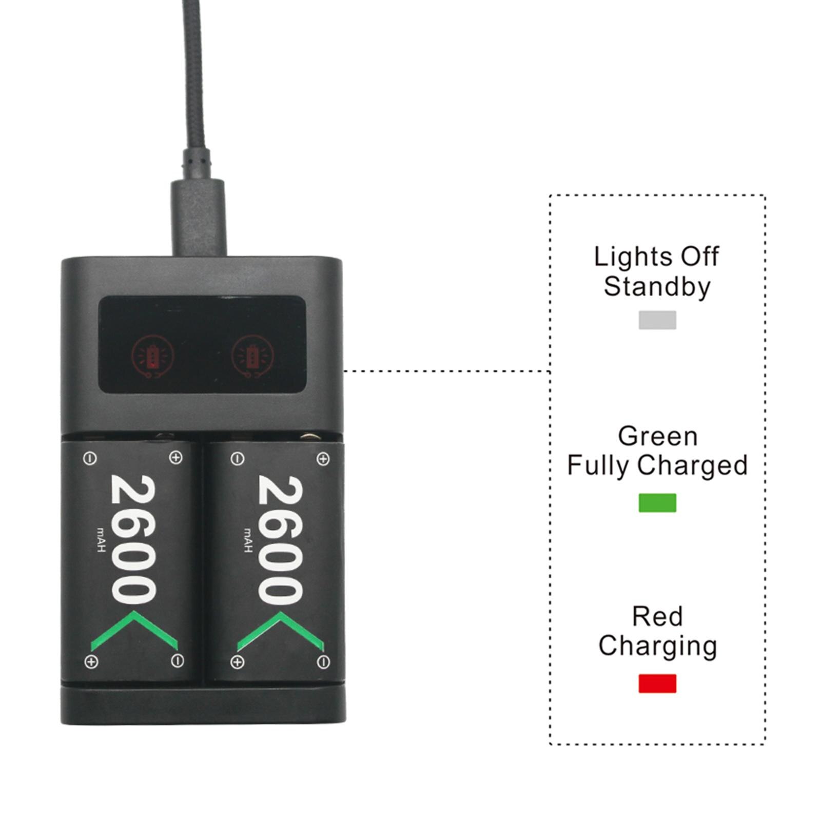 Ladestation für controller mit wiederaufladbarem akku für series xs