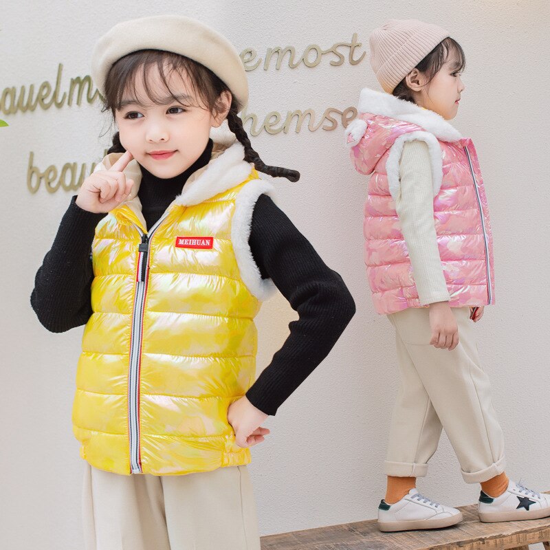 Baby Kleding Herfst En Winter Gewatteerde Down Vest Voor Baby Jongens En Meisjes Warm Vest Jas Met Konijn Oren Voor jongens En Meisjes